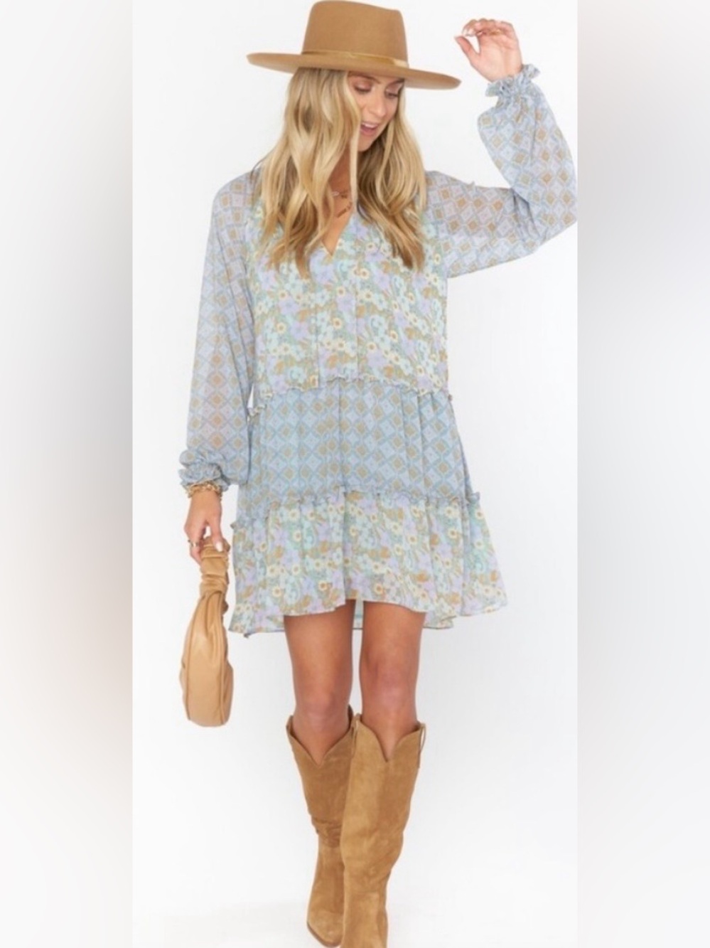 Show Me Your Mumu Birdie Mini Dress in Primrose Print size Small